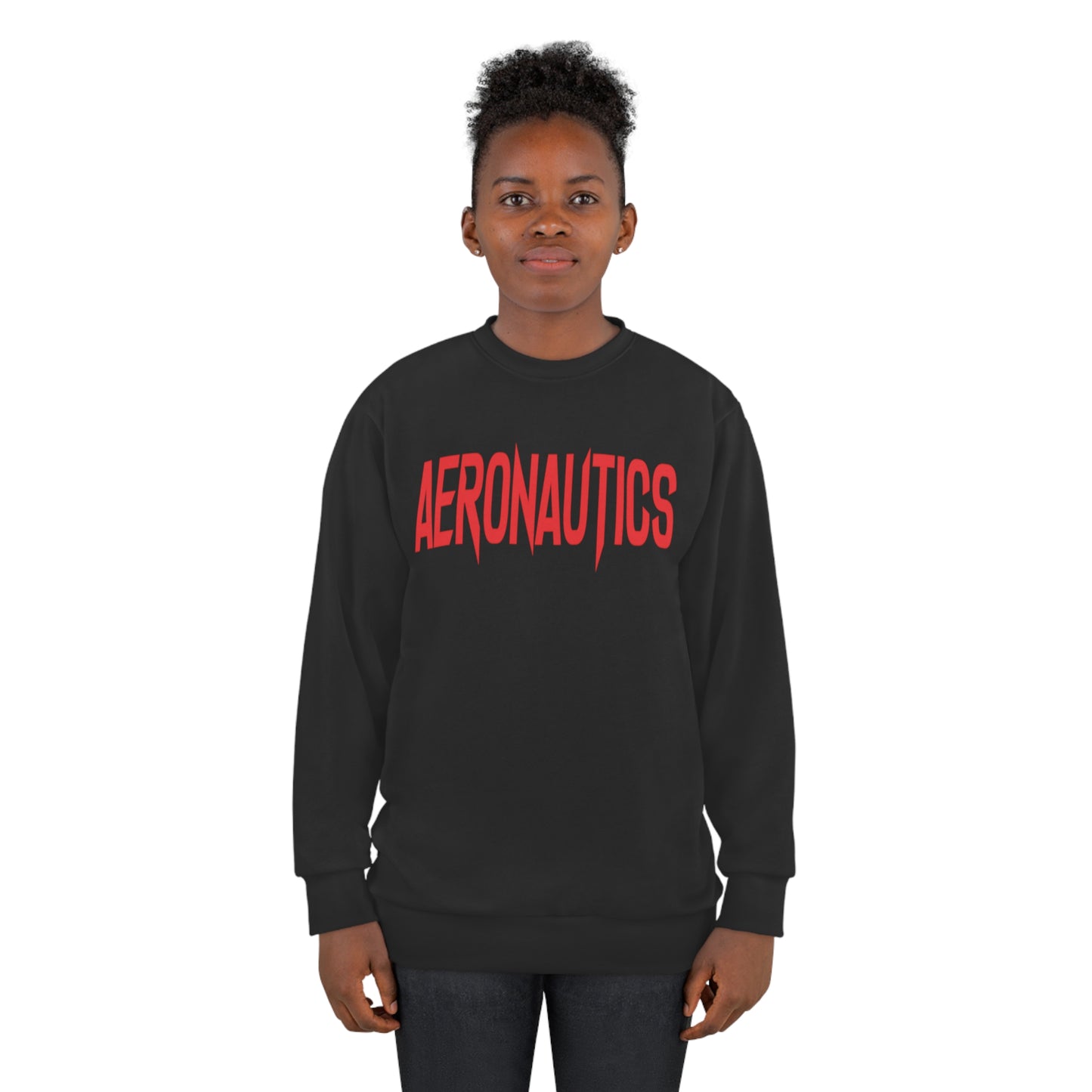 Aeronautics  "Paper Planes" Black (Red Print) Unisex Sweatshirt