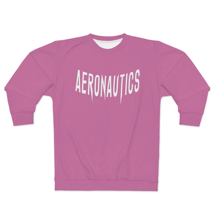 Aeronautics "Paper Planes" Pink (White Print) Unisex Sweatshirt