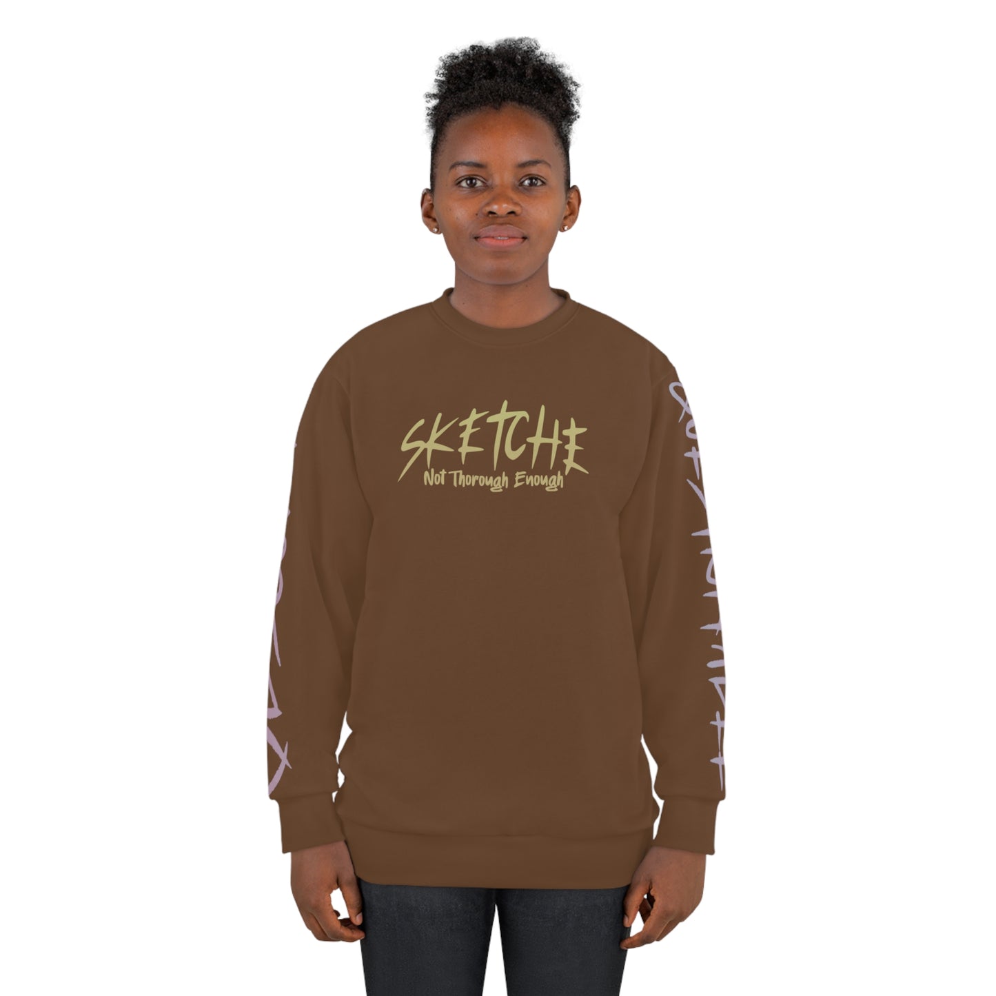 Sketche "Fix It S" Brown (Yellow & Pink Gradient Print) Unisex Sweatshirt