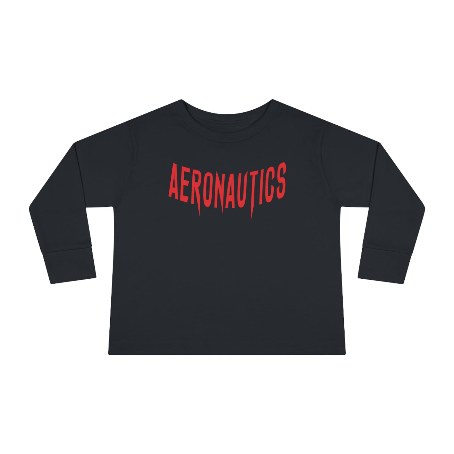 Aeronautics "Paper Planes" (Red Print) Toddler Long Sleeve Tee