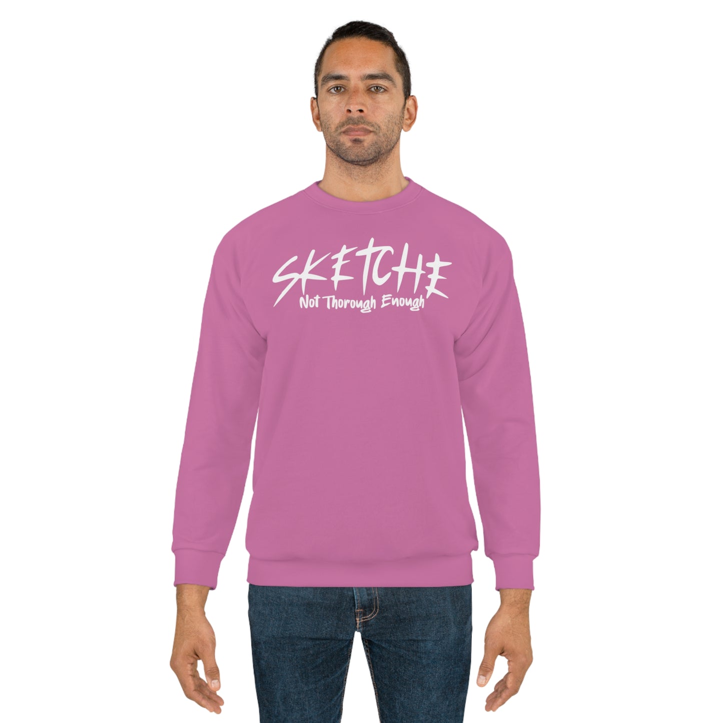 Sketche "Astronaut" Pink (White Print) Unisex Sweatshirt