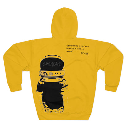 Sketche "Astronaut" Yellow (Black Print) Unisex Pullover Hoodie