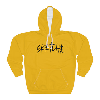 Sketche "Astronaut" Yellow (Black Print) Unisex Pullover Hoodie