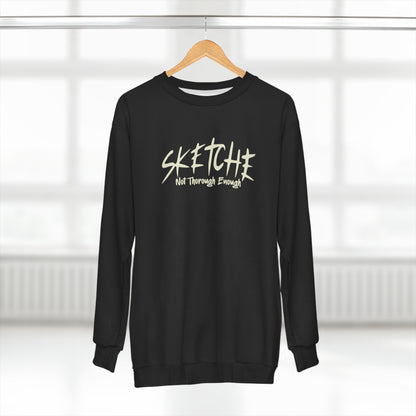 Sketche "Tj Verse" Black (White & Orange Print) Unisex Sweatshirt