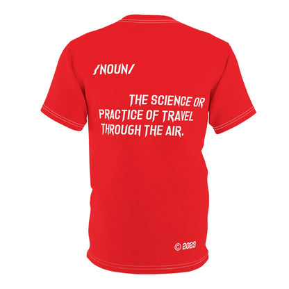 Aeronautics "Definition" Red (White Print) Unisex Cut & Sew Tee