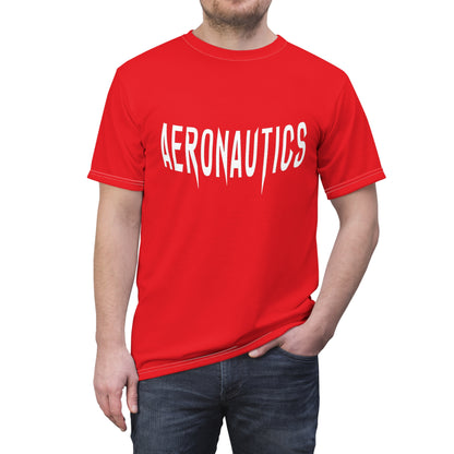 Aeronautics "Definition" Red (White Print) Unisex Cut & Sew Tee