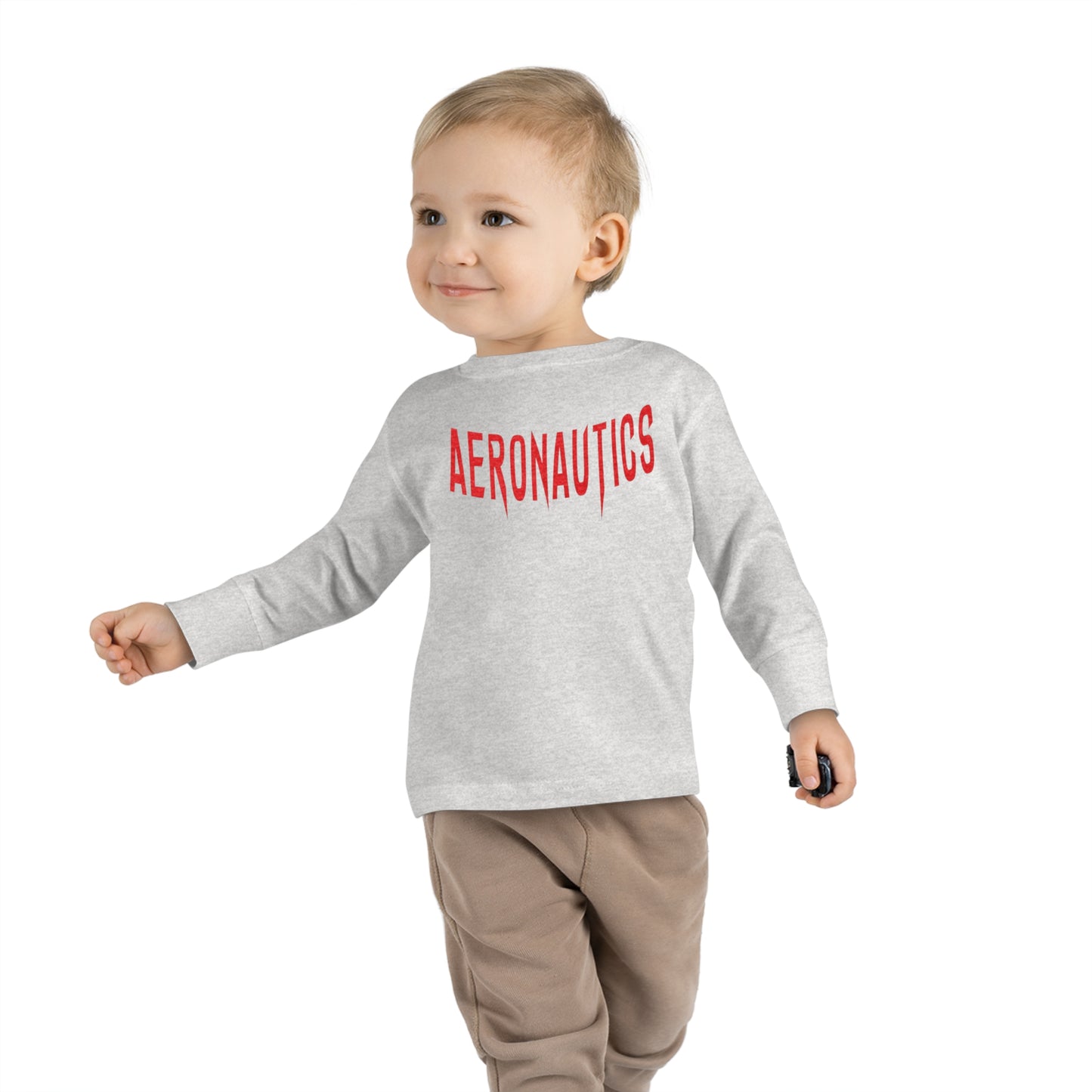 Aeronautics "Paper Planes" (Red Print) Toddler Long Sleeve Tee