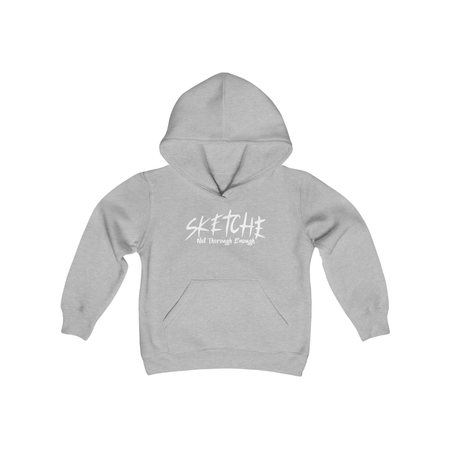 Sketche "Astronaut" (White Print) Youth Heavy Blend Hooded Sweatshirt