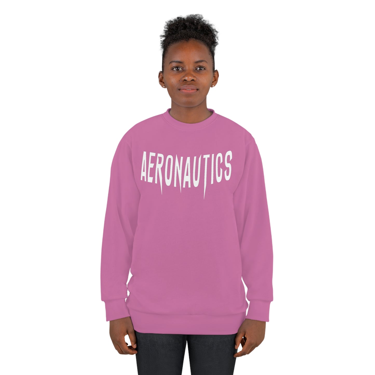 Aeronautics "Paper Planes" Pink (White Print) Unisex Sweatshirt