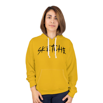 Sketche "Astronaut" Yellow (Black Print) Unisex Pullover Hoodie