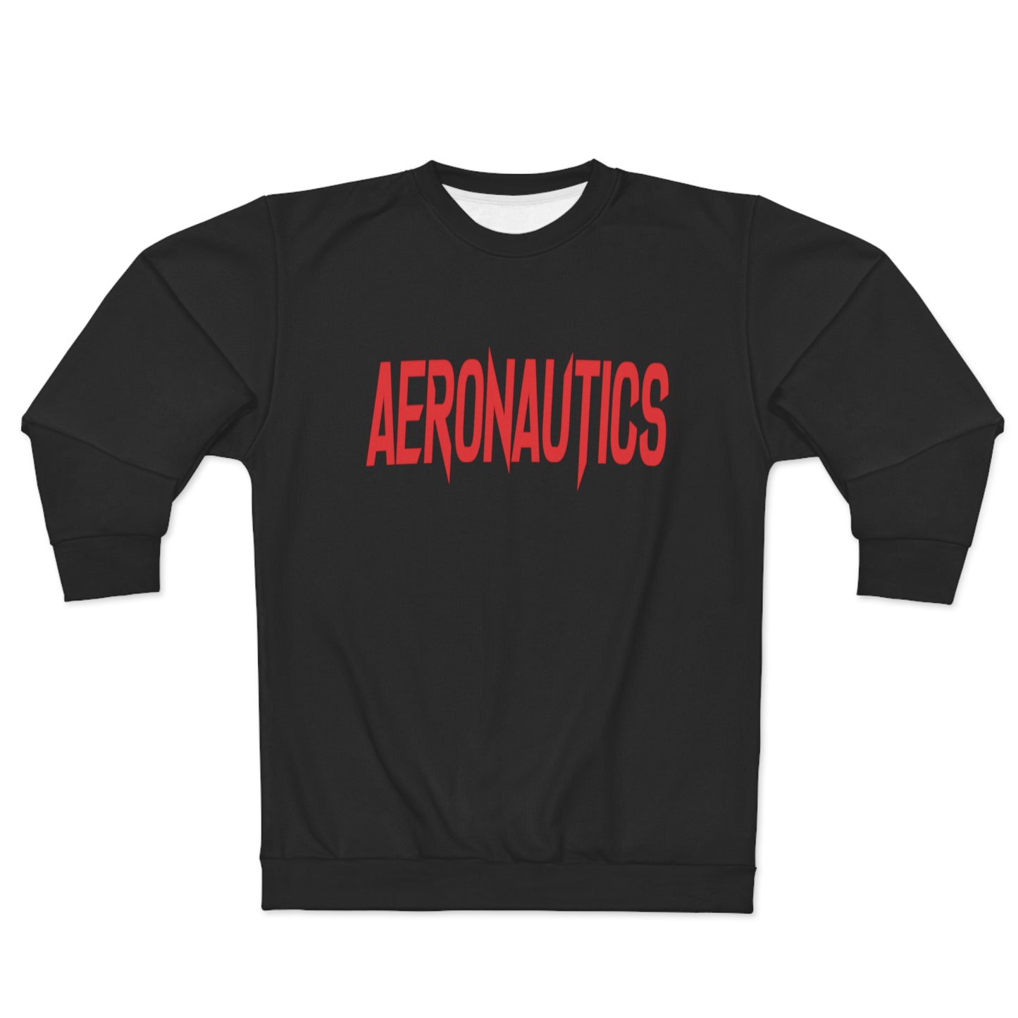 Aeronautics  "Paper Planes" Black (Red Print) Unisex Sweatshirt