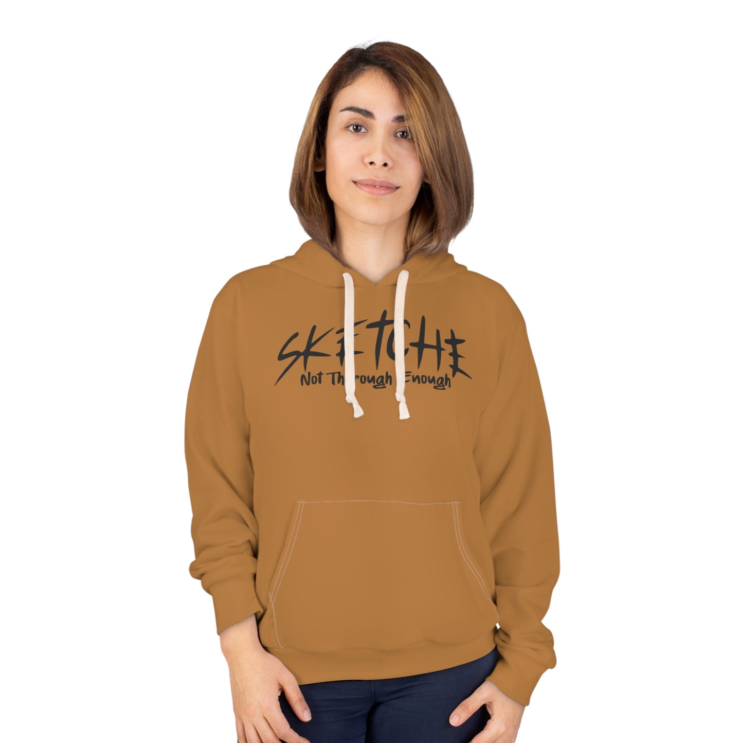 Skecthe "Astronaut" Light Brown (Grey Print) Unisex Pullover Hoodie