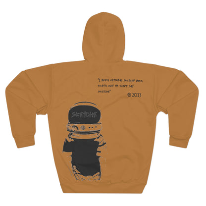 Skecthe "Astronaut" Light Brown (Grey Print) Unisex Pullover Hoodie