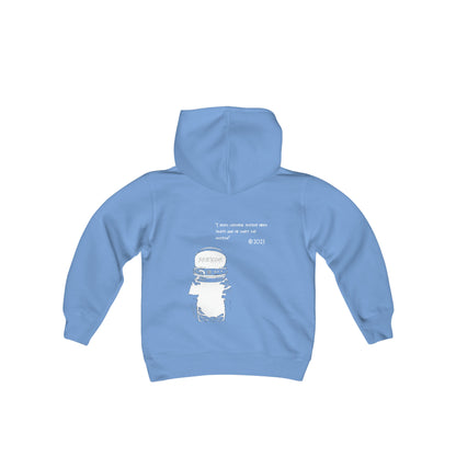 Sketche "Astronaut" (White Print) Youth Heavy Blend Hooded Sweatshirt