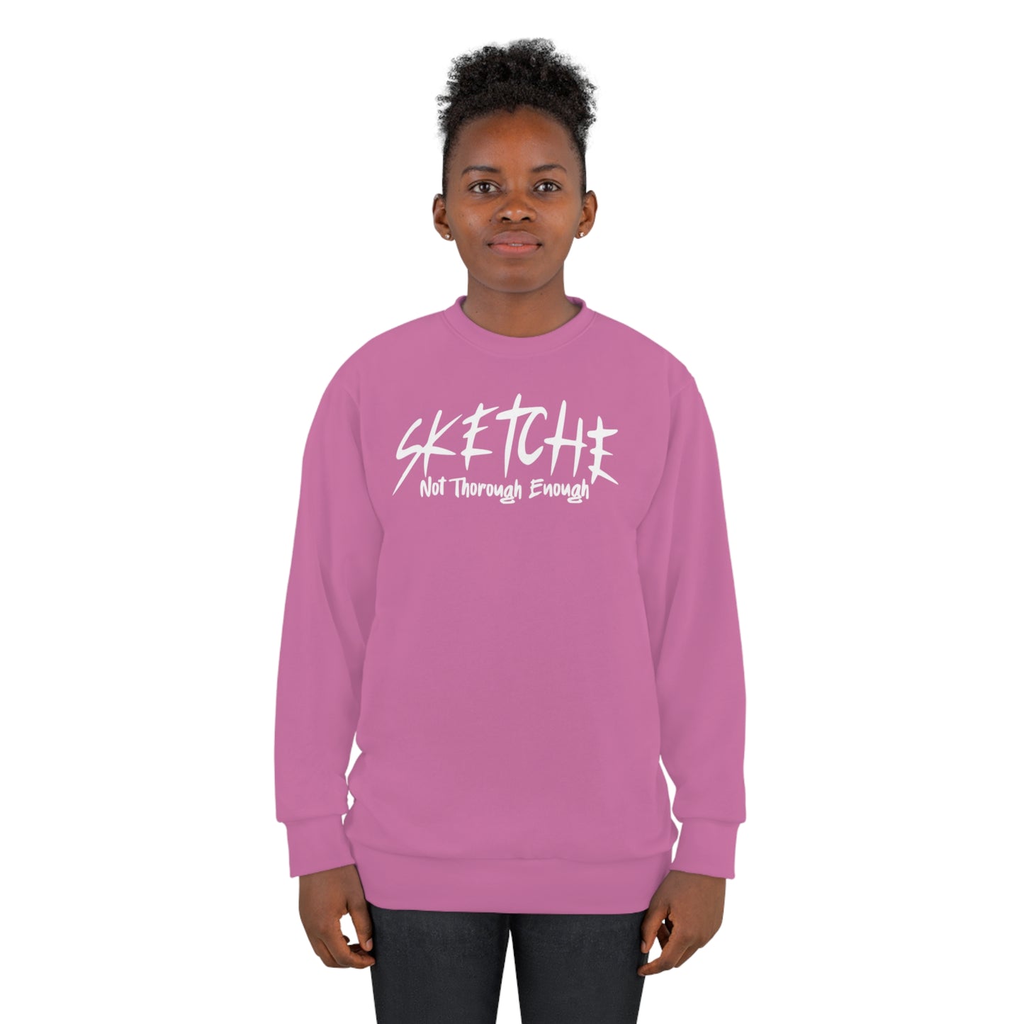 Sketche "Astronaut" Pink (White Print) Unisex Sweatshirt